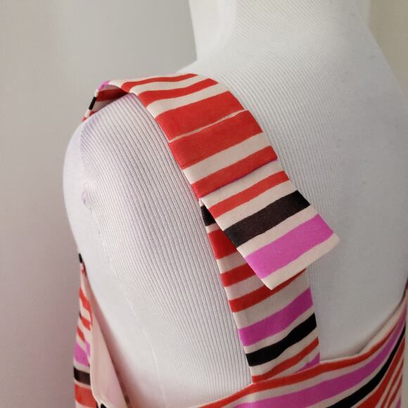 CAbi Banded Cami Striped Pink White Square Neck Tank Polyester Women Small - Picture 7 of 10